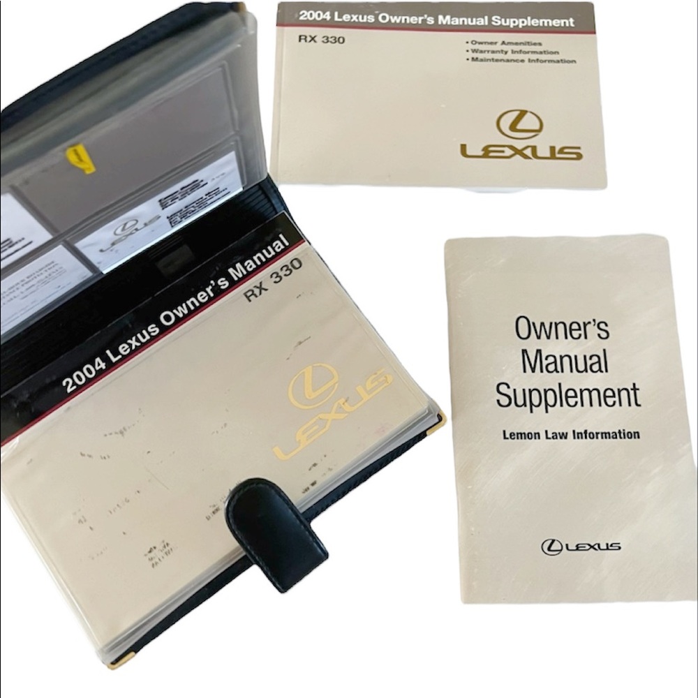 Lexus Leather Bound Owners Manual 2004 RX 330